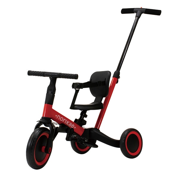 ☆☆押し棒付きのりかえ三輪車CX レッド