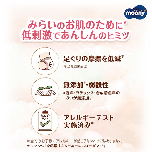 ☆☆moony）ムーニー 低刺激であんしん テープ 新生児（お誕生～5000g）240枚（60枚×4パック）