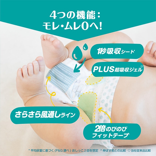 ☆☆Pampers）パンパース さらさらケア テープM（6～11kg）208枚（52枚×4パック）（しまじろう）