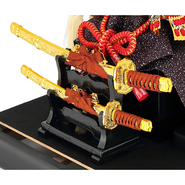 五月人形 コンパクト 兜ケース飾り 藤翁作 富岳 オルゴール付き