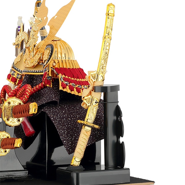 五月人形 コンパクト 兜ケース飾り 藤翁作 富岳 オルゴール付き