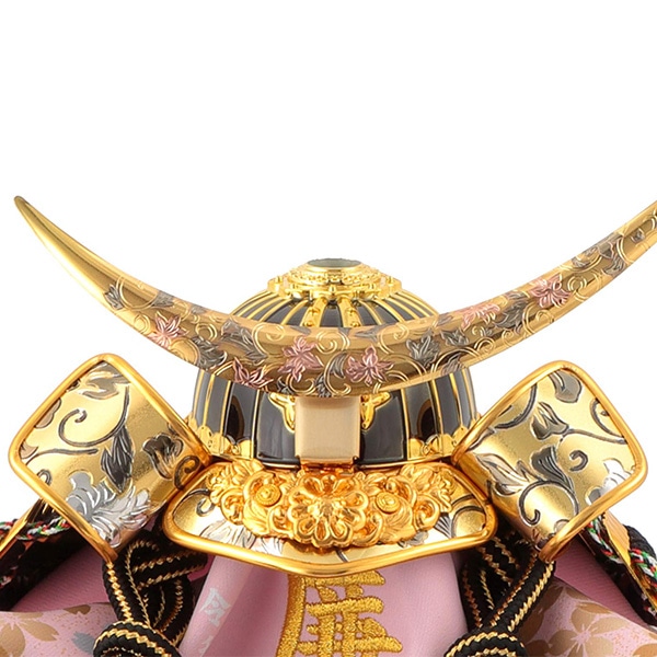 五月人形 兜飾り武将シリーズ 金唐草 5号 伊達政宗 正絹縅 細密金具 本金鍍金 彫金細工 名前・生年月日入れふくさ付