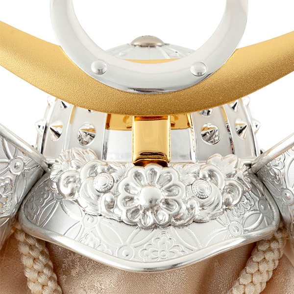 五月人形 コンパクト 兜ケース飾り 兜飾り 4面アクリルケース 弓太刀付 銀上杉