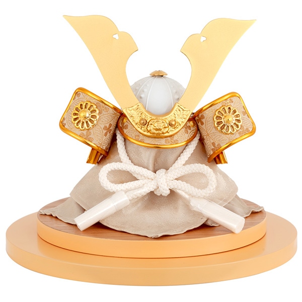 五月人形 コンパクト 兜ケース飾り 兜飾り 大鍬兜 木製円柱ケース アクリルケース