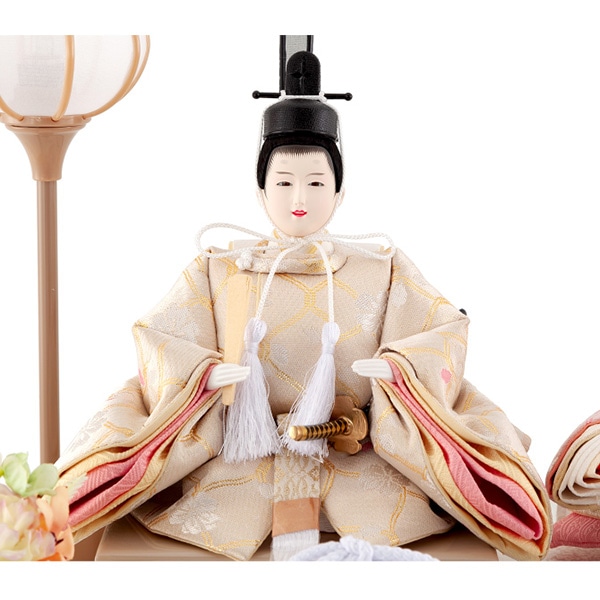 雛人形 コンパクト ひな人形 雛 ケース飾り 親王飾り 刺繍バック