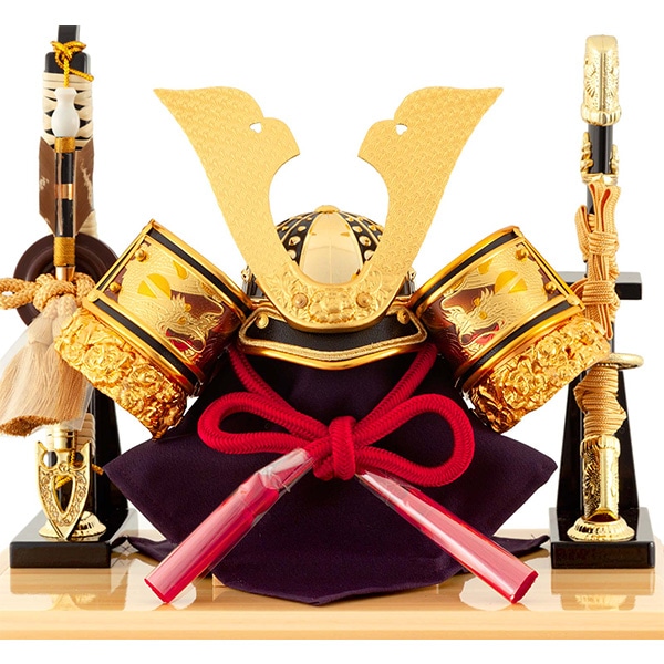 五月人形 コンパクト 兜ケース飾り 兜飾り 4面アクリルケース 弓太刀付