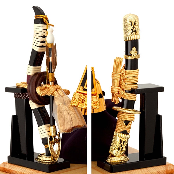 五月人形 コンパクト 兜ケース飾り 兜飾り 4面アクリルケース 弓太刀付