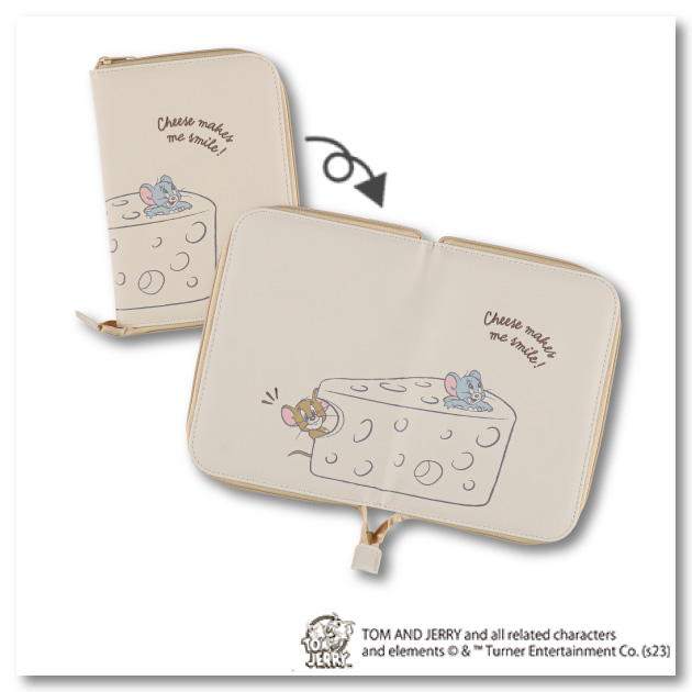 母子手帳ケース(トムとジェリー・アイボリー)