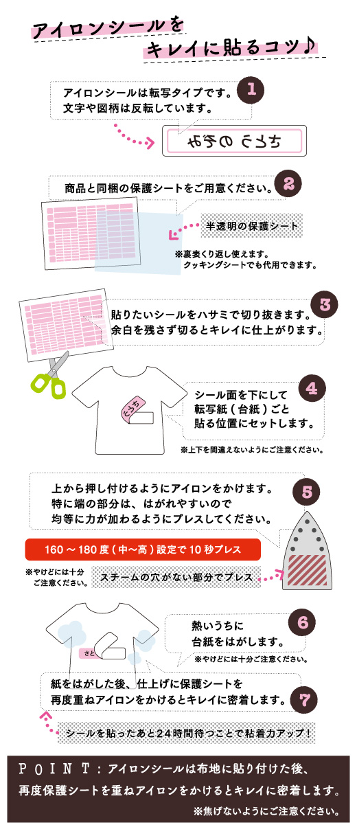 アイロンシールをキレイに貼るコツ